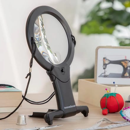 Loupe avec LED - Mains libres - Éclairage de travail - neuf - Blanc - GENERIC noir
