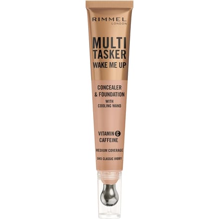 Rimmel Multi-Tasker Wake Me Up Foundation en Concealer 20 ml (Verschillende Tinten) - 045 Classic Ivory