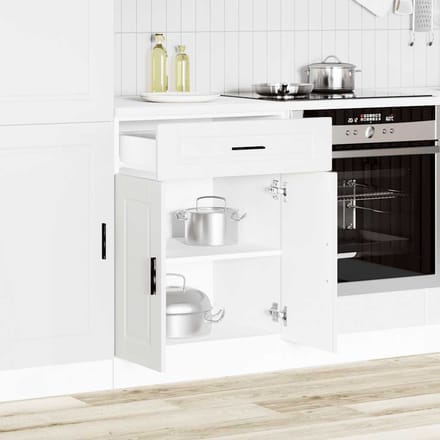 vidaXL - Onderkast - "Porto" - bewerkt - hout - wit
