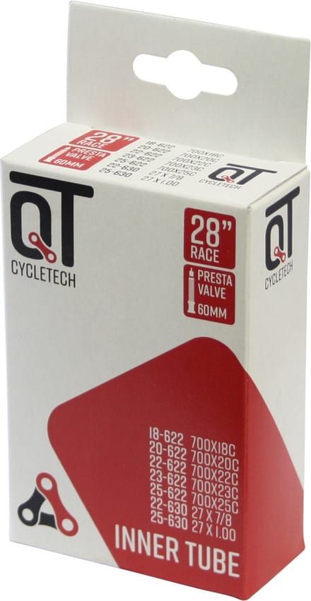 Cycle Tech Binnenband 27/28 Inch (18/25-622/630) Fv 60 Mm Zwart