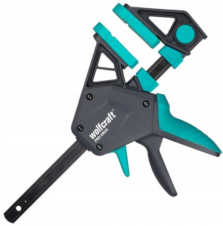 Wolfcraft 3090000 Eenhandsklem Spanbreedte (max.):150 mm Afmeting, lengte: 354 mm Afm. werkbereik:85 mm