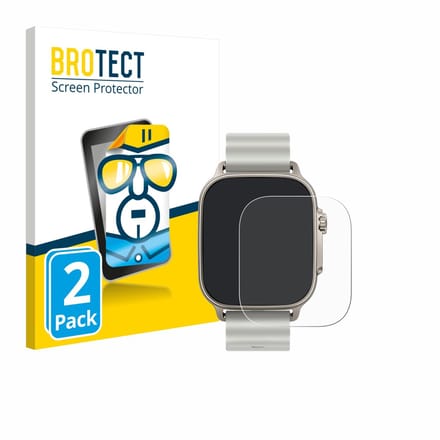 BROTECT - Screenprotector voor realme Watch 5 - Folie Beschermfolie transparant 2 Stuks