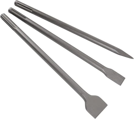 Beitelset 3-delig - Sloopbeitels - Beton Verwijderen - Heavy-duty Staal - 40 Cm - Metaal