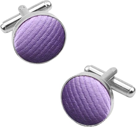 Fako Bijoux - Manchetknopen - Staal & Streep - 16mm - Paars