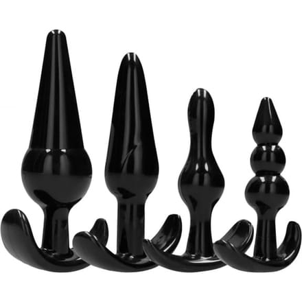 No. 80 - 4-Piece Butt Plug Set - Black