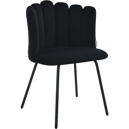 Milton & Oldbrook Velvet Eetkamerstoel Julfa Zwart