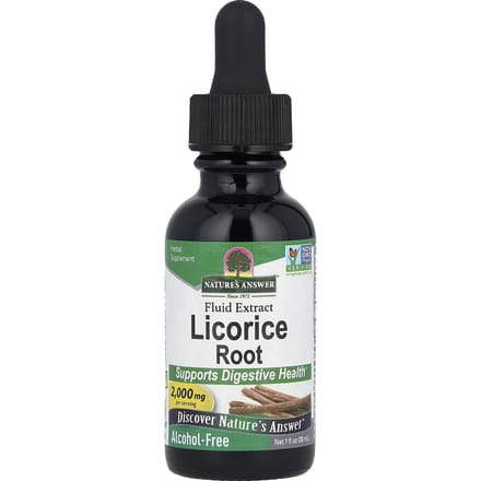 Nature's Answer, Zoethoutwortelextract, Alcoholvrij, 2.000 mg, 30 ml(1 fl oz)