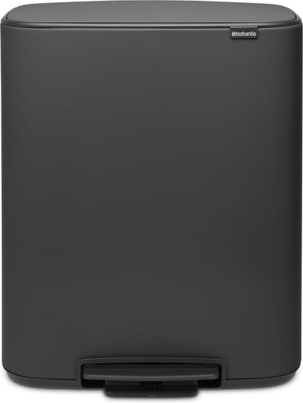 Brabantia Bo Prullenbak - 2 x 30 liter - Afvalscheiding - Mineral Infinite Grey