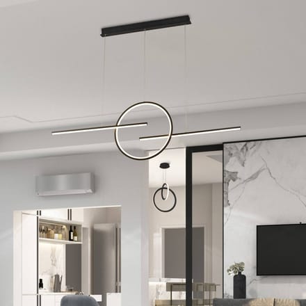 Mantra Iluminación LED hanglamp Kitesurf, 3-lamps, zwart