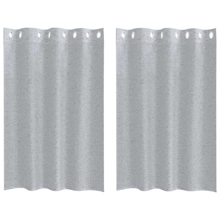 vidaXL Voile Gordijn 2 st Donkergrijs 140 x 140 cm Polyester