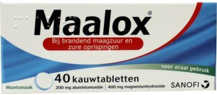 Maalox Kauwtabletten Muntsmaak - 3 x 40 tabletten