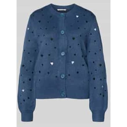 Regular fit gebreid jack met borduursels