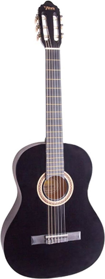 Valencia VC103BK Klassieke Gitaar 3/4 Black Hoogglans