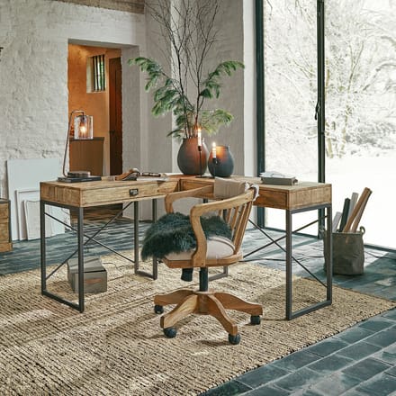 LOBERON Bureau Lemuel antiekbruin/zwart