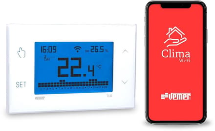 Wifi Wekelijkse Klokthermostaat voor Verwarming en Koeling via App