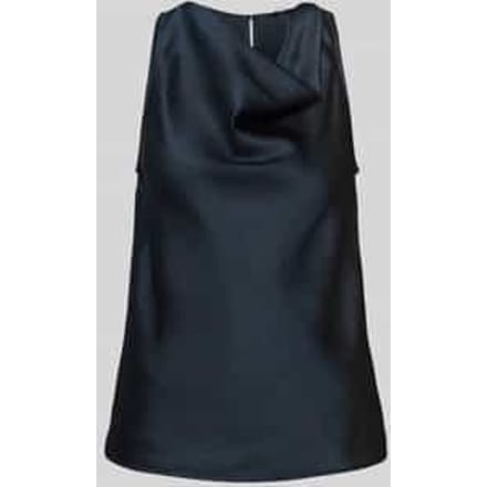Regular fit blousetop met cascadehals, model 'Ziam'
