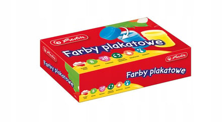 Herlitz Plakkaatverf Set - 8 Levendige Kleuren, 20ml per Beker