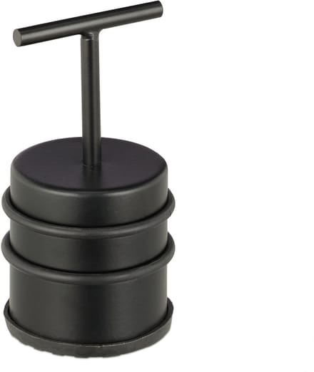 4x deurstopper rvs - deurbuffer - deurstop rond - deurvastvastzetter - zwart