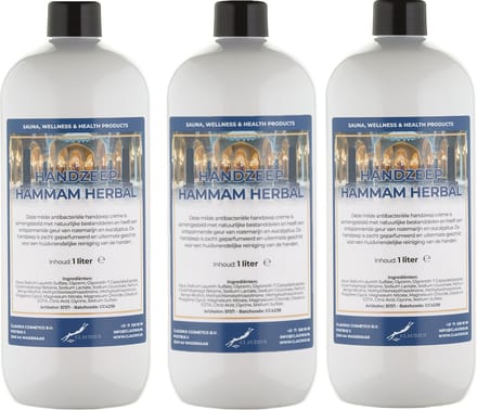 Handzeep Hammam Herbal 1 liter - set van 3 stuks