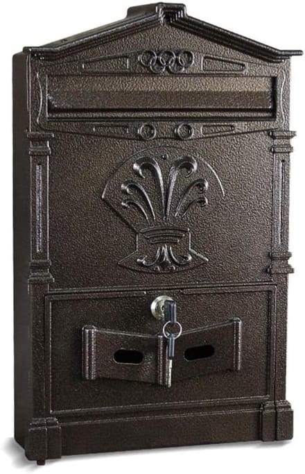 Brievenbus - Postbus - Post Opslaan - Afsluitbaar - 25x7.5x41cm - Zwart