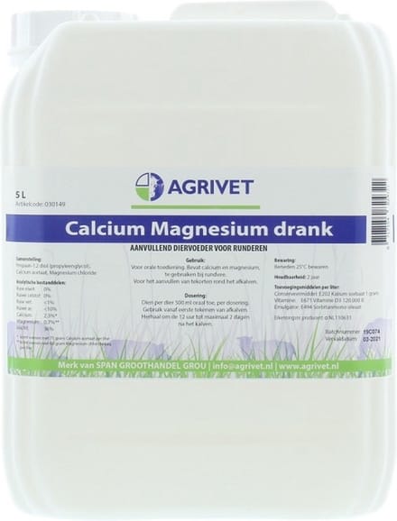 Agrivet Calcium magnesium drank 5L