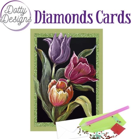 Dotty Designs Diamond Cards - Tulips