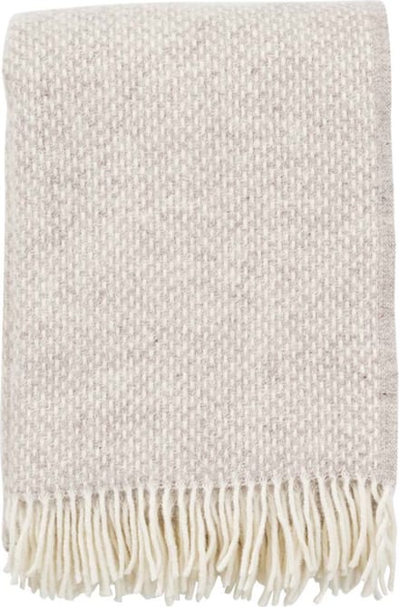 Klippan Preppy - Plaid - Wollen plaid - Beige en Wolwit - 100% Wol - 130cm x 200cm