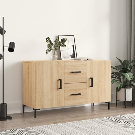 vidaXL - Dressoir - 100x36x60 - cm - bewerkt - hout - sonoma - eikenkleurig
