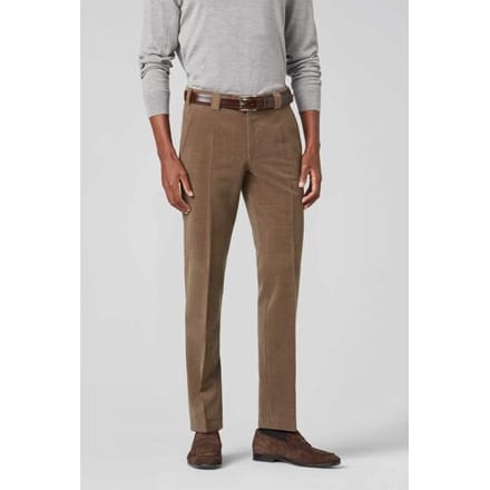 Meyer Chino Roma Wol Corduroy Olijfgroen - Maat 48 - Heren