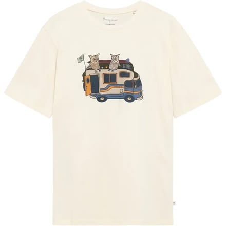 T-shirt met opdruk op de voorkant van katoen KnowledgeCotton Apparel
