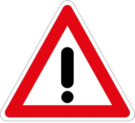 Let op gevaar sticker - J37 | 20 cm