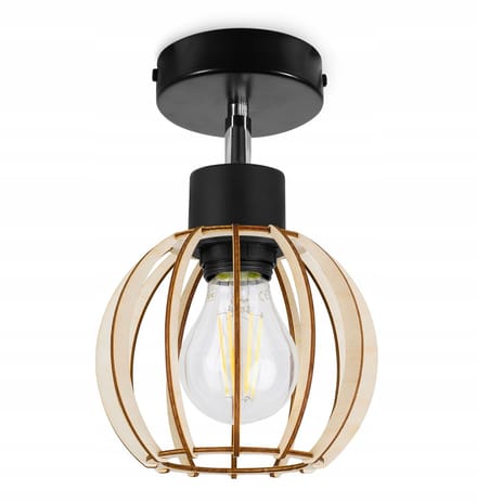 Light-Home Timber – Wandlamp/Plafondlamp – Houten Kap – Modern – E27