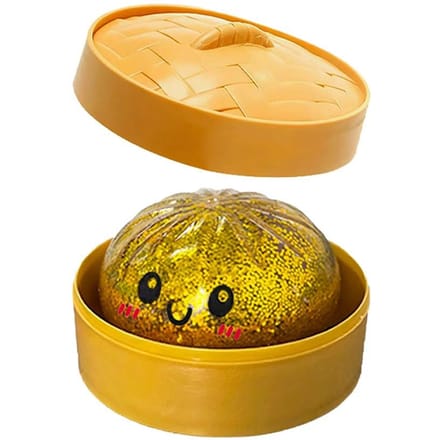 3 soorten Glitter Dumpling Glitter Dumpling Squishy met Doos Dumplings Sensorisch Knijpspeelgoed voor Stressverlichting