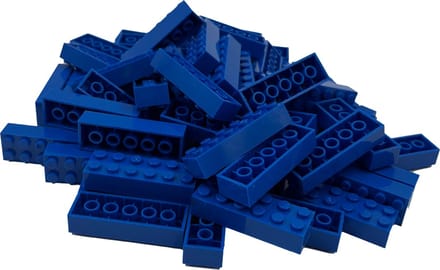 100 Bouwstenen 2x6 | Blauw | Compatibel met Lego Classic | Keuze uit vele kleuren | SmallBricks