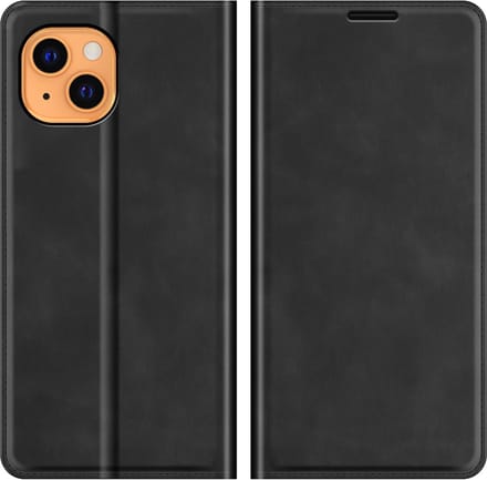 MobyDefend Hoesje - Geschikt voor iPhone 13 - Luxe Wallet Bookcase (Magnetische Sluiting) - Zwart