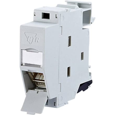 Metz Connect 130B127003-E Netwerkdoos DIN-rails CAT 6A Grijs-wit (RAL 7035)