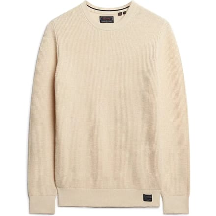 Superdry - Gebreide trui met textuur en ronde hals - Heren - Sweaters
