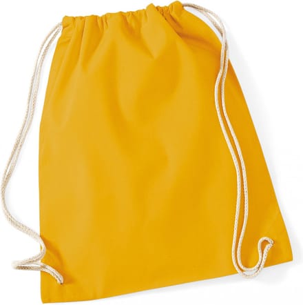 Westford Mill Cotton Gymsac WM110 - Mustard - 37 x 46 cm