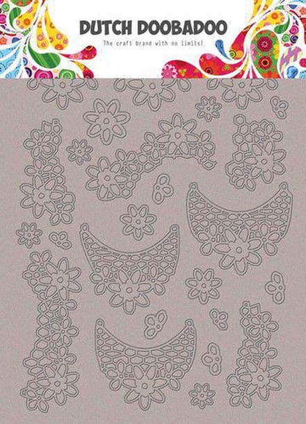 DDBD Greyboard Art Lace flowers A5