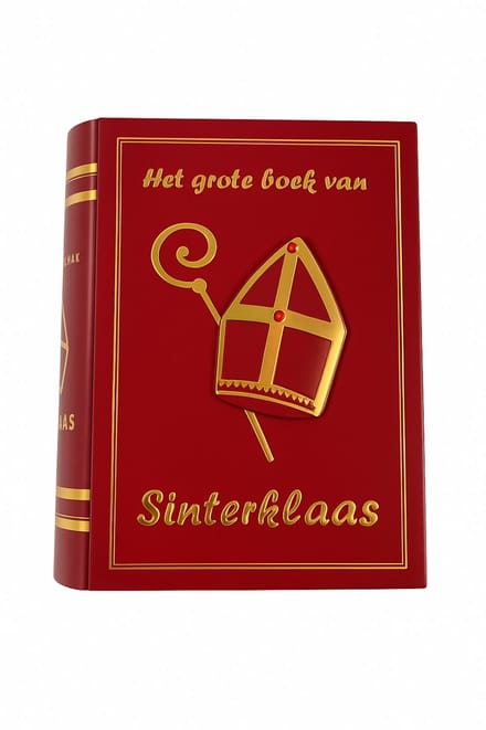 Sintboek "Het grote boek van Sinterklaas" BLIK (koektrommel)
