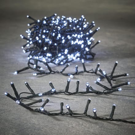Luca Lighting kerstverlichting lichtsnoer - buiten - 700 lampjes wit - flashfunctie - 1400 cm
