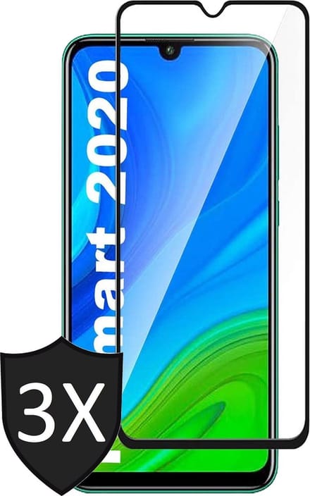 Screenprotector geschikt voor Huawei P Smart 2020 - Full Screen Protector Glas - 3 Stuks