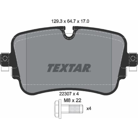 Remblokset TEXTAR 2230701, achter
