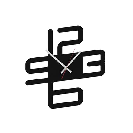 Gamet AD210 - Wandklok - Minimalistisch - Zwart Structuur
