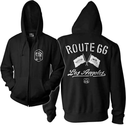 Route 66 Vest met capuchon -M- Los Angeles Zwart