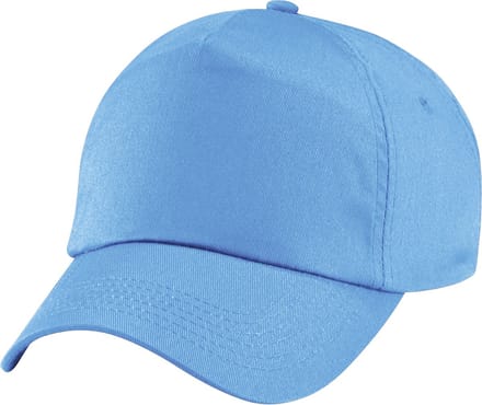 Beechfield Unisex Plain Original 5 Panel Baseball Cap (Pakket van 2) (Sky)