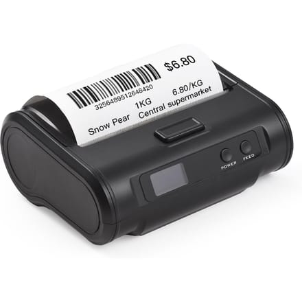 Draadloze Thermische Bonprinter 4 inch 110 mm Draagbare Mobiele Printer 203 dpi Heldere Afdruk BT+USB zwart