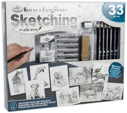 Sketching Made Easy™ – 33-delige set inheemse dieren 9 tekenprojecten Royal & Langnickel