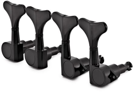 Guitarworks Mini Stemmechanieken voor Basgitaren, 2-in-Line, Zwart