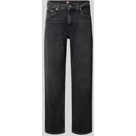 Slim fit straight leg jeans van katoenmix